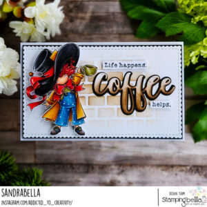 TINY TOWNIE WONDERLAND MAD HATTER RUBBER STAMP