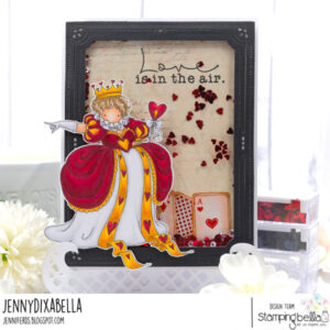 TINY TOWNIE WONDERLAND QUEEN OF HEARTS RUBBER STAMP