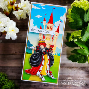 TINY TOWNIE WONDERLAND QUEEN OF HEARTS RUBBER STAMP