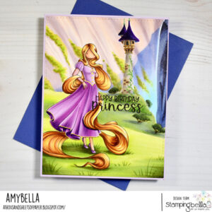 UPTOWN GIRL RAPUNZEL RUBBER STAMP