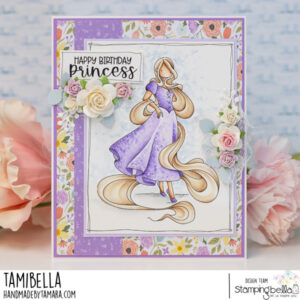 UPTOWN GIRL RAPUNZEL RUBBER STAMP