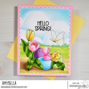 HELLO SPRING SENTIMENT SET (includes 7 stamps)