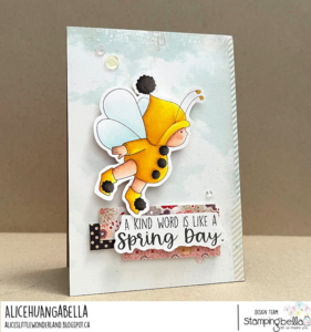 BUNDLE GIRL IS A BEE RUBBER STAMP