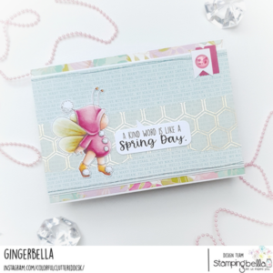 BUNDLE GIRL IS A BEE RUBBER STAMP