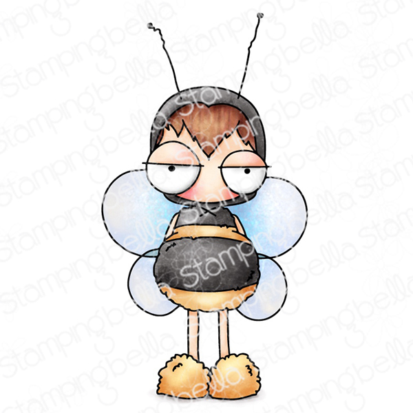 MINI ODDBALL BEE KID RUBBER STAMP