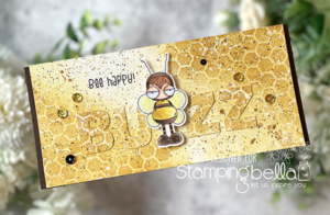 MINI ODDBALL BEE KID RUBBER STAMP