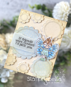 MINI ODDBALL BUTTERFLY GIRL RUBBER STAMP