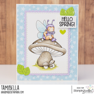 TINY TOWNIE WONDERLAND CATERPILLAR HAS HIS WINGS RUBBER STAMP