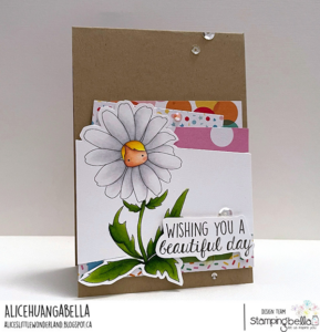 TINY TOWNIE WONDERLAND DAISY RUBBER STAMP