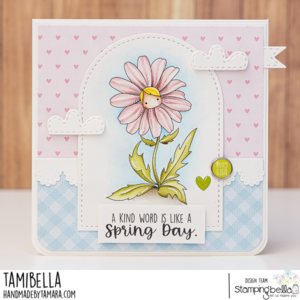 TINY TOWNIE WONDERLAND DAISY RUBBER STAMP