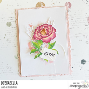 TINY TOWNIE WONDERLAND PEONY RUBBER STAMP