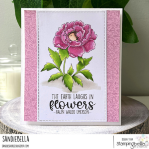 TINY TOWNIE WONDERLAND PEONY RUBBER STAMP