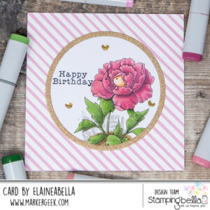 TINY TOWNIE WONDERLAND PEONY RUBBER STAMP