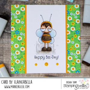 MINI ODDBALL BEE KID RUBBER STAMP