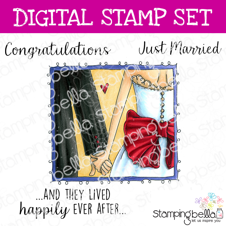 Stamping Bella Close Ups I Do wedding themed digital stamp set. Cute image and sentiments for card-making and other creative projects.