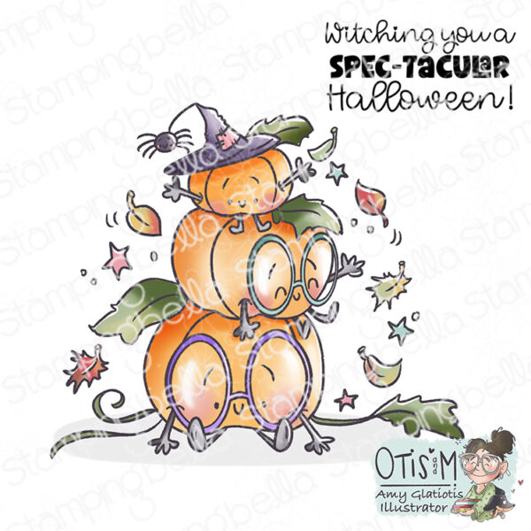 SPEC-TACULAR PUMPKIN STACK RUBBER STAMP SET (includes 2 stamps)